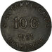 Moneda, Francia, 10 Centimes, 1921, Dunkerque, BC+, Hierro, Elie:10.5