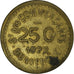 Coin, France, 25 Centimes, 1922, Dunkerque, VF(20-25), Brass, Elie:10.9