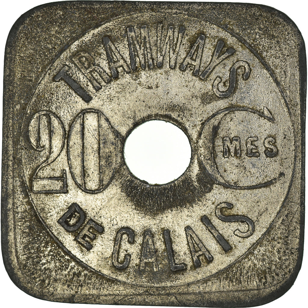 Coin, France, 20 Centimes, CALAIS, VF(30-35), Nickel plated zinc
