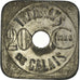 Coin, France, 20 Centimes, CALAIS, VF(30-35), Nickel plated zinc