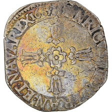 Moneta, Francja, Henry IV, Croix feuillue de face, 1/4 Ecu, 1603, La Rochelle