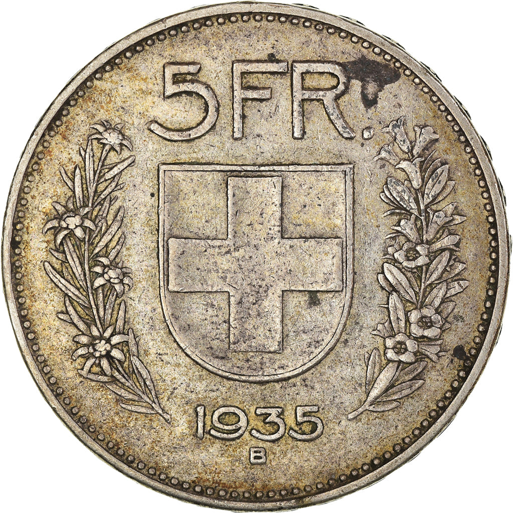 Monnaie, Suisse, Berger des Alpes, 5 Francs, 1935, Bern, TTB, Argent, KM:40