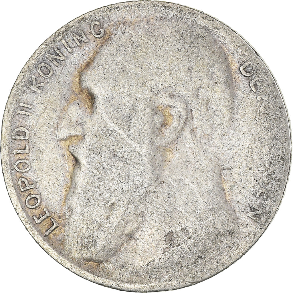 Coin, Belgium, Leopold II, 50 Centimes, 1901, VG(8-10), Silver, KM:51