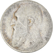 Coin, Belgium, Leopold II, 50 Centimes, 1901, VG(8-10), Silver, KM:51