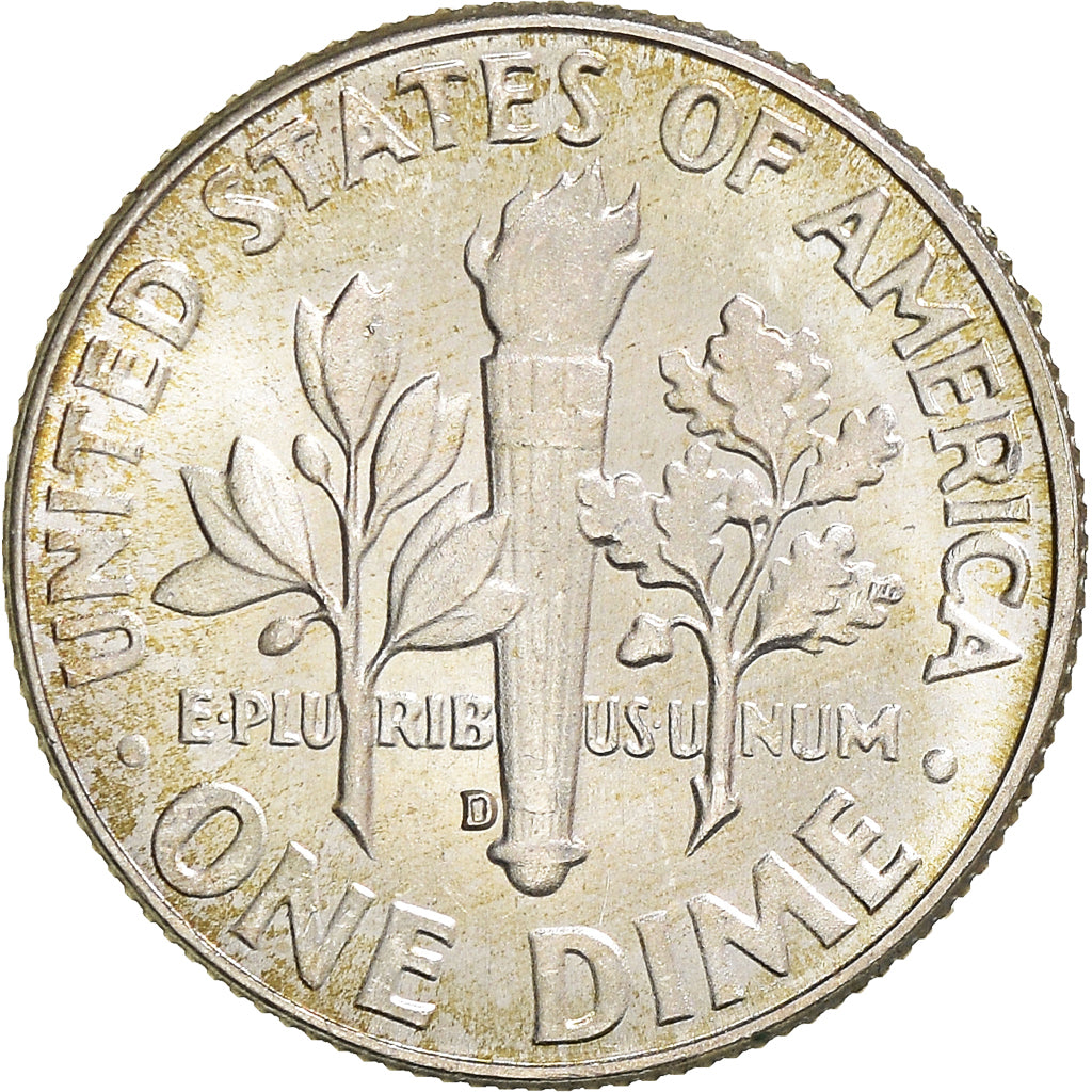 Coin, United States, Roosevelt, Dime, 1964, Denver, AU(55-58), Silver, KM:195