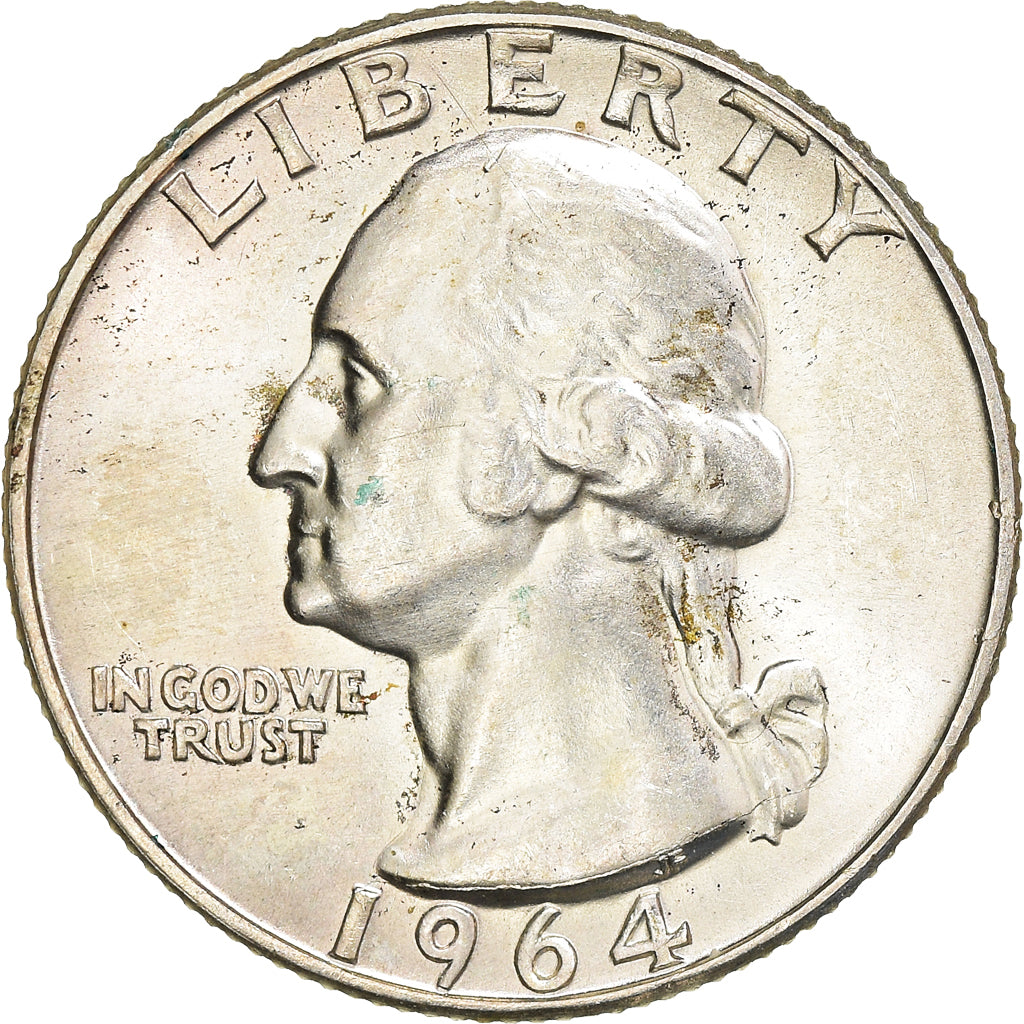 Coin, United States, Quarter, 1964, Denver, EF(40-45), Silver, KM:164