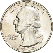 Coin, United States, Quarter, 1964, Denver, EF(40-45), Silver, KM:164