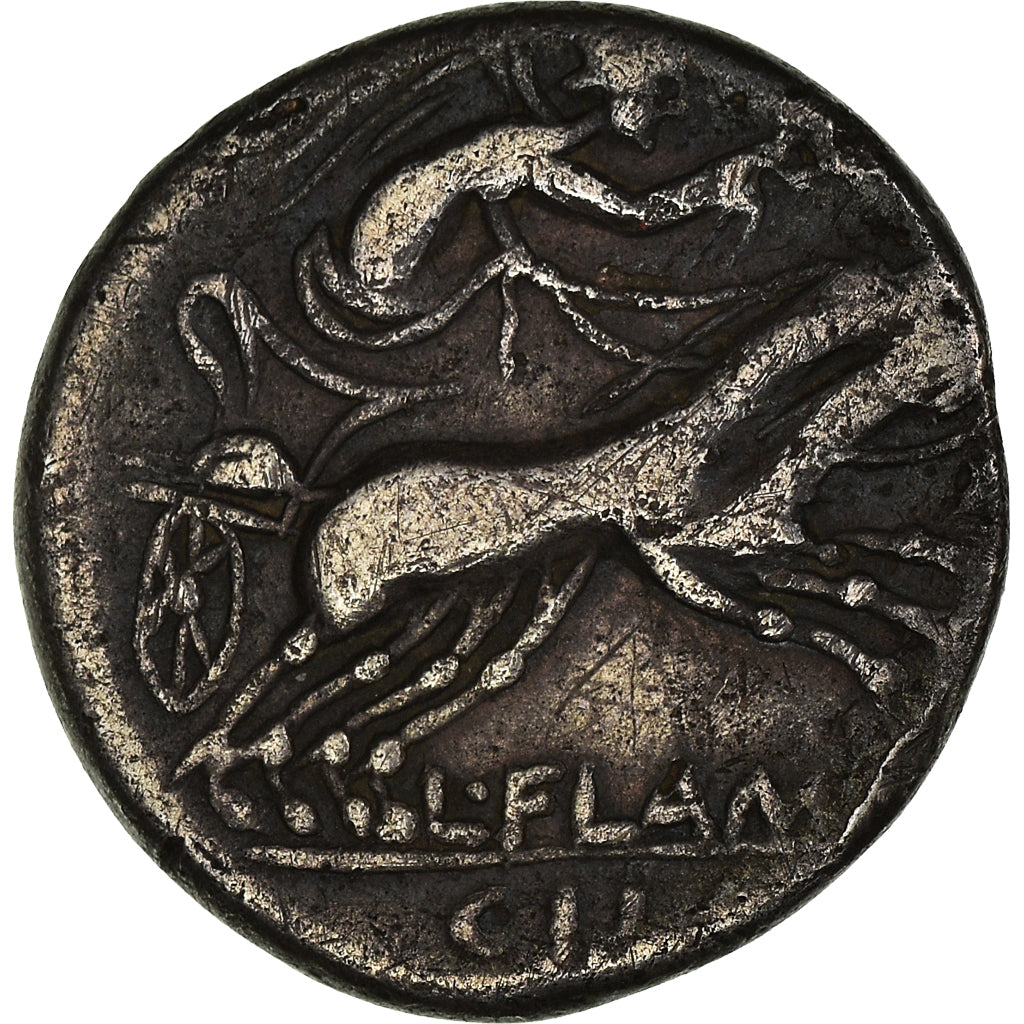Monnaie, Lucius Flaminius Chilo, Denier, 109-108 BC, Rome, TB+, Argent