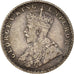 Coin, British India, George V, 1/4 Rupee, 1914, Calcutta, EF(40-45), Silver