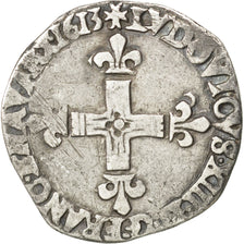 Münze, Frankreich, Louis XIII, 1/8 Écu à la croix, 1/8 Ecu, 1613, Bayonne, S