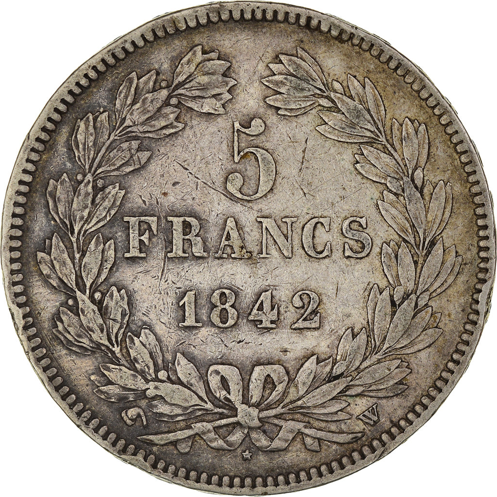 Monnaie, France, Louis-Philippe, 5 Francs, 1842, Lille, TB, Argent, Gadoury:678