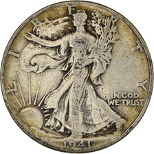 Coin, United States, Walking Liberty, Half Dollar, 1941, Philadelphia, F(12-15)