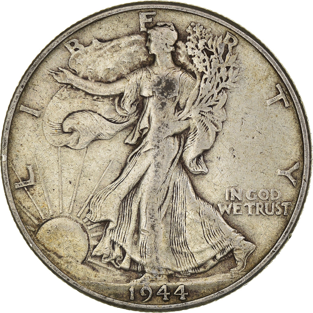 Coin, United States, Walking Liberty, Half Dollar, 1944, Philadelphia