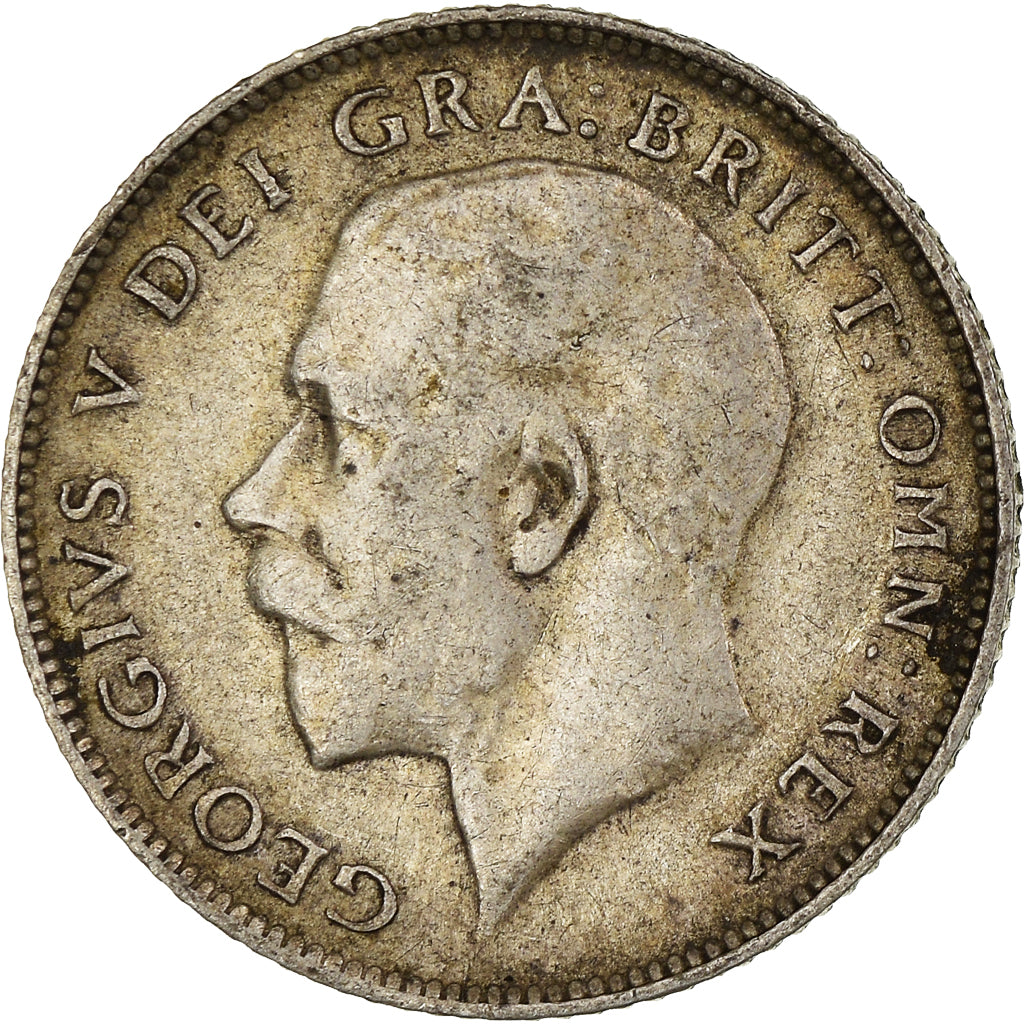 Coin, Great Britain, George V, 6 Pence, 1916, British Royal Mint, VF(20-25)