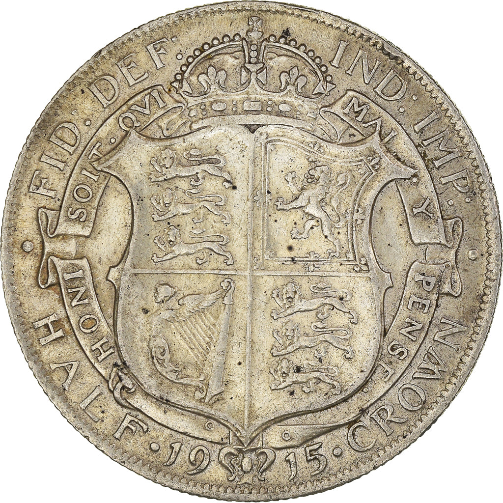 Coin, Great Britain, George V, 1/2 Crown, 1915, British Royal Mint, VF(30-35)