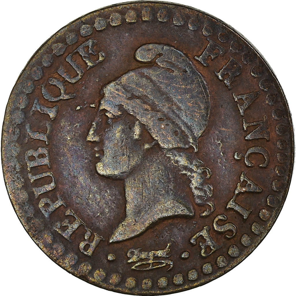 Coin, France, Dupré, Centime, AN 6, Paris, EF(40-45), Bronze, KM:646