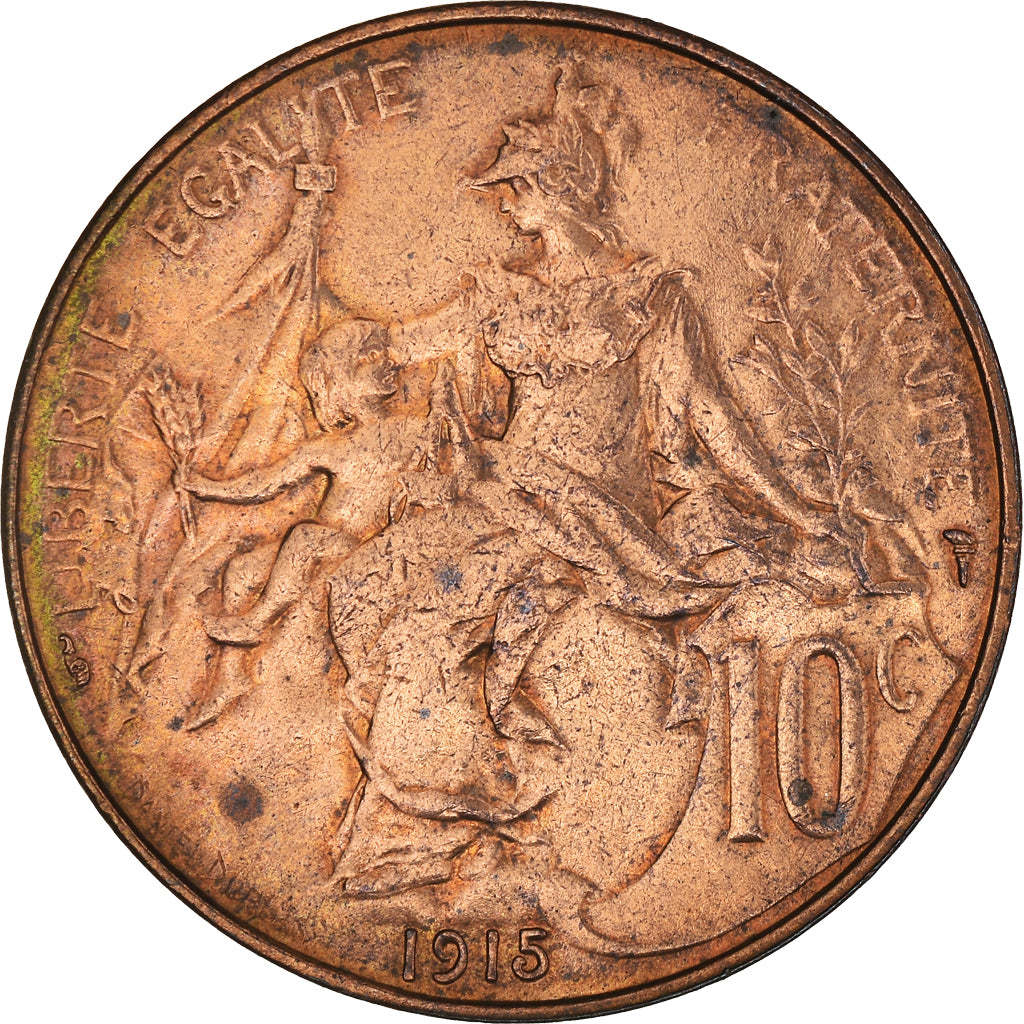 Coin, France, Dupuis, 10 Centimes, 1915, Paris, EF(40-45), Bronze, KM:842