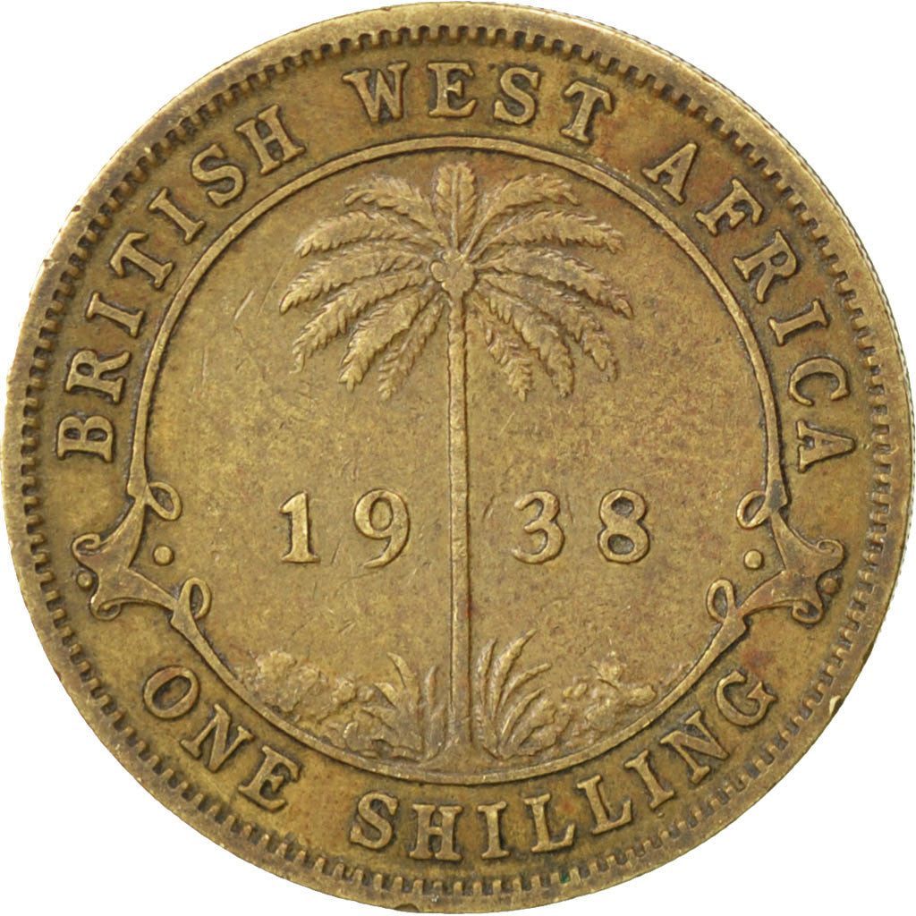 Coin, BRITISH WEST AFRICA, George VI, Shilling, 1938, EF(40-45), Nickel-brass