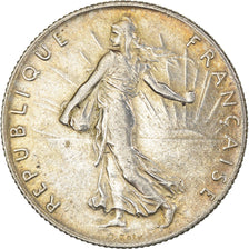 Coin, France, Semeuse, 50 Centimes, 1918, Paris, AU(55-58), Silver, KM:854