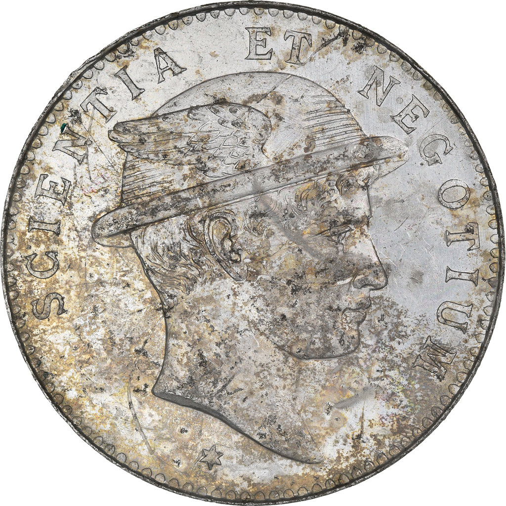 token, France, Ecole pratique de Commerce, 5 Francs, AU(55-58), Aluminium
