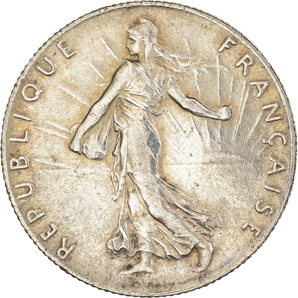 Coin, France, Semeuse, 50 Centimes, 1918, Paris, AU(50-53), Silver, KM:854