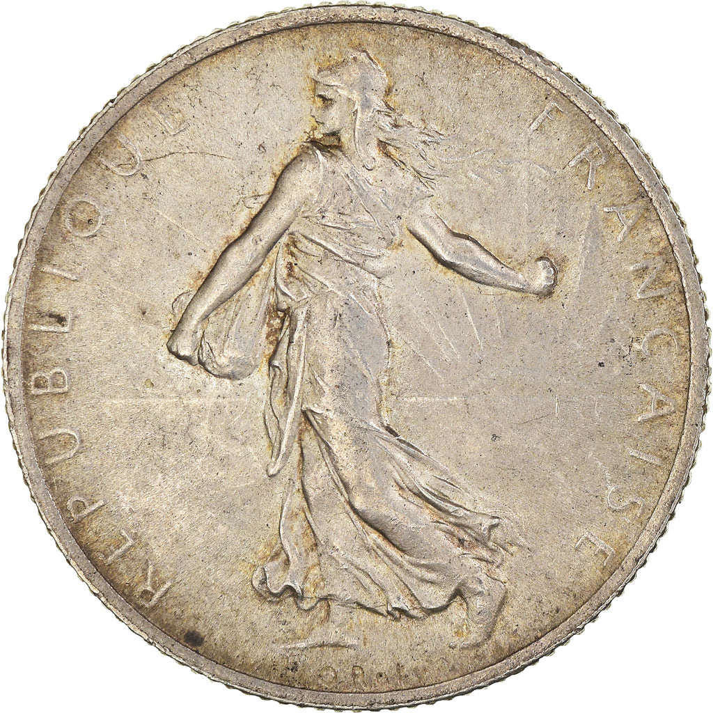 Münze, Frankreich, Semeuse, 2 Francs, 1914, Castelsarrasin, VZ, Silber