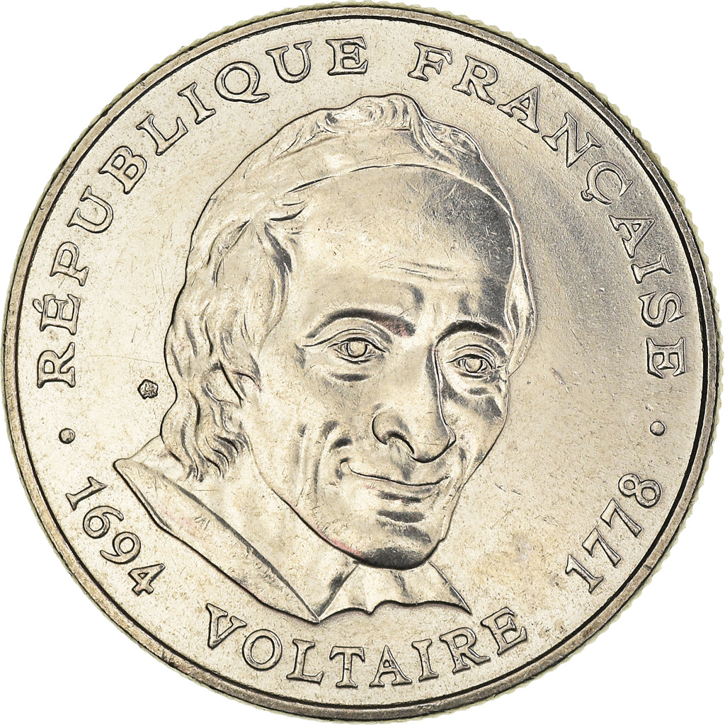 Coin, France, Voltaire, 5 Francs, 1994, Paris, AU(55-58), Nickel, KM:1063