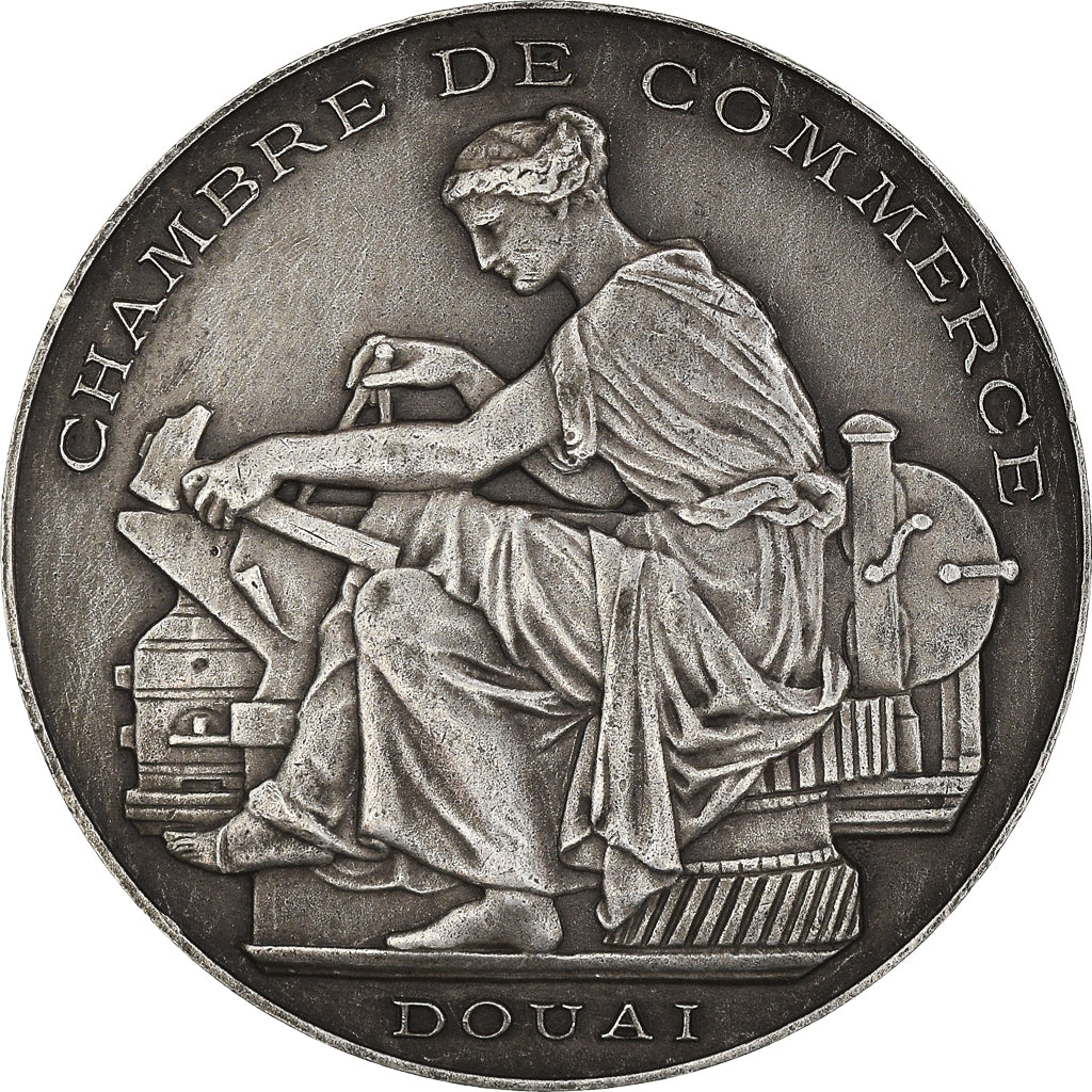 France, Medal, Chambre de Commerce., Douai, AU(55-58), Silver
