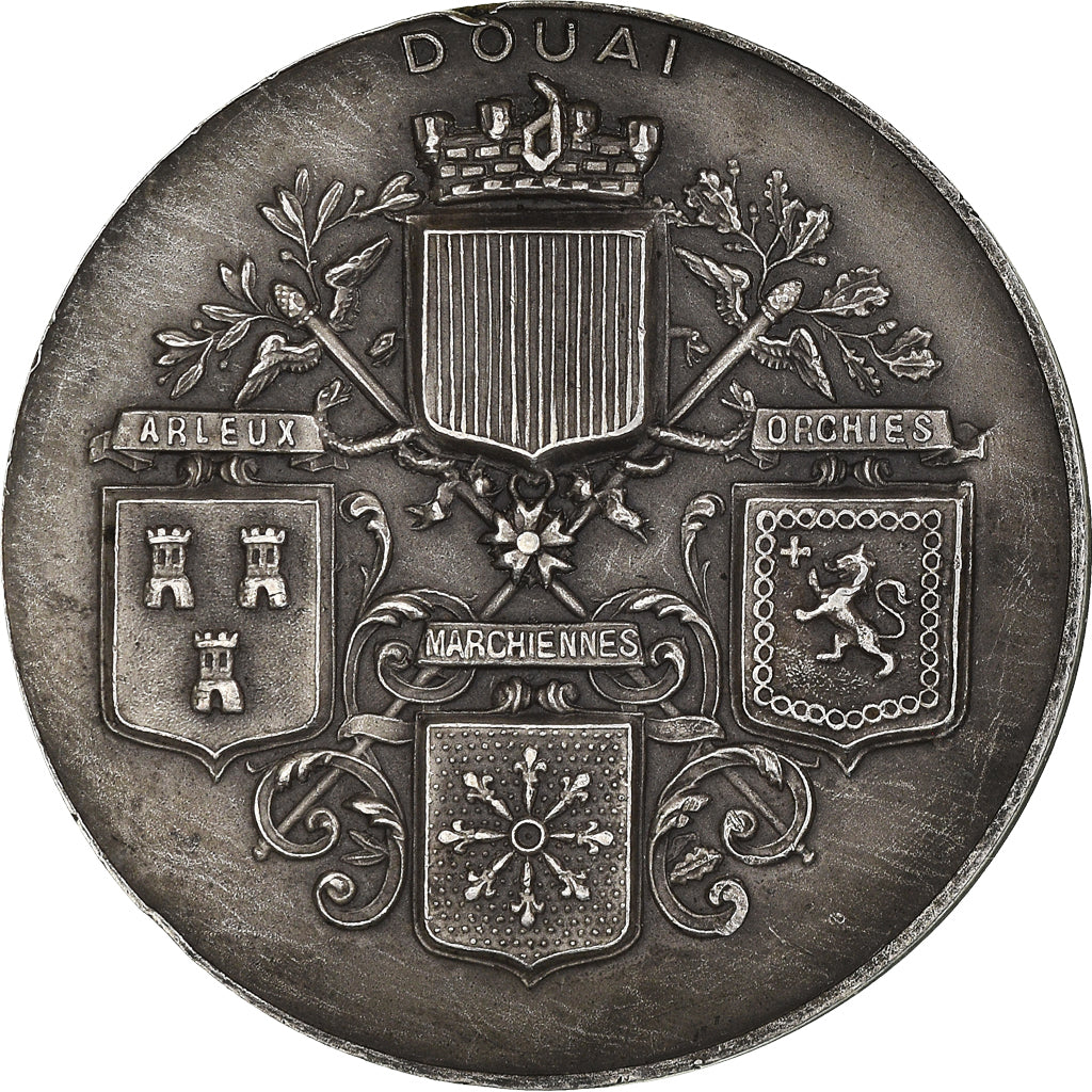 France, Medal, Chambre de Commerce., Douai, AU(55-58), Silver