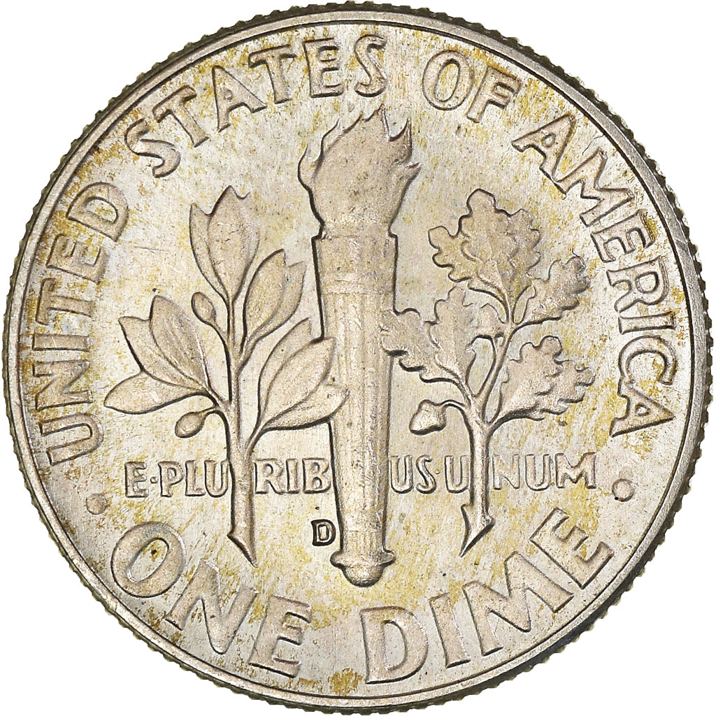 Coin, United States, Roosevelt, Dime, 1964, Denver, MS(63), Silver, KM:195