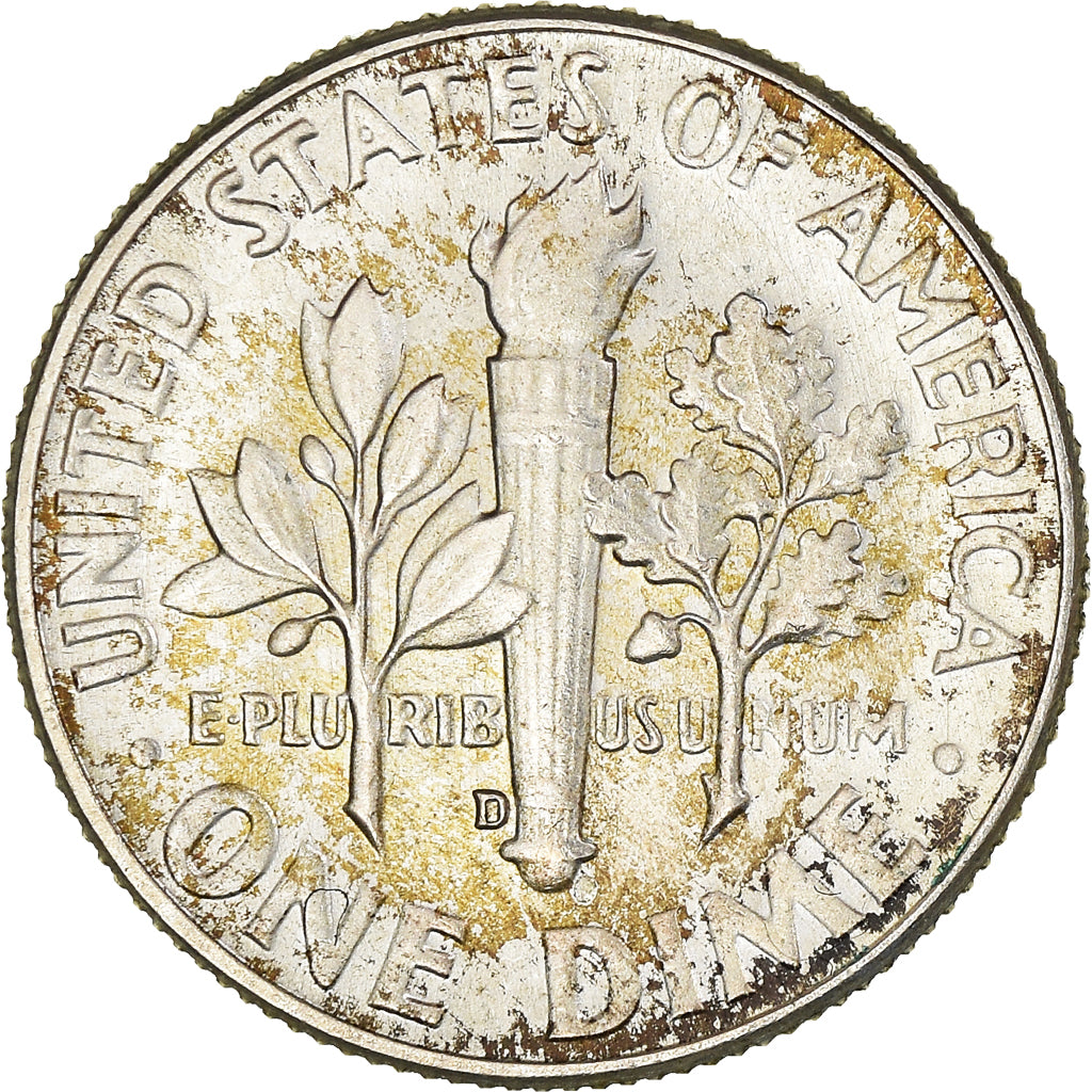 Coin, United States, Roosevelt, Dime, 1964, Denver, MS(63), Silver, KM:195