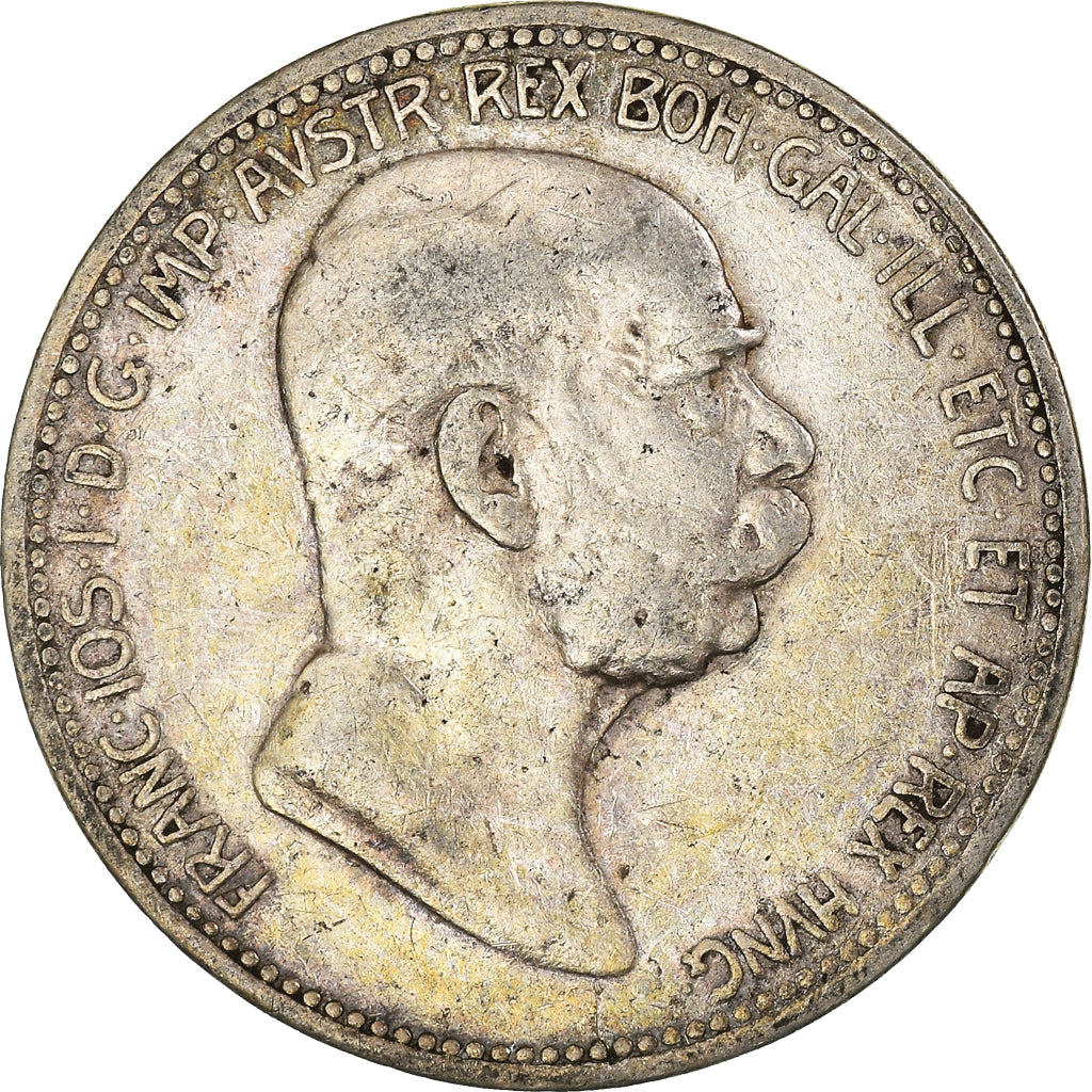 Moneta, Austria, Franz Joseph I, Corona, 1908, Vienna, EF(40-45), Srebro