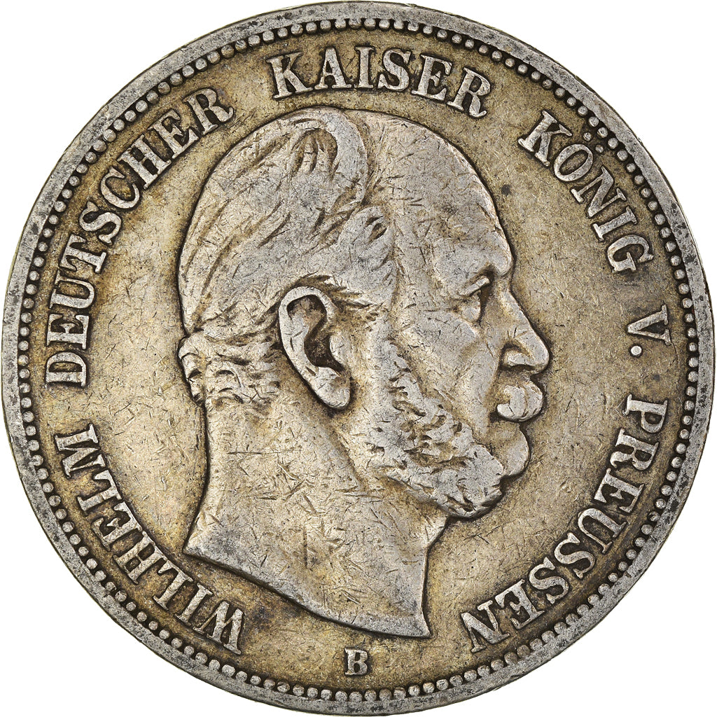 Münze, Deutsch Staaten, Prussia., Wilhelm I, 5 Mark, 1875, Breslau, S, Silber
