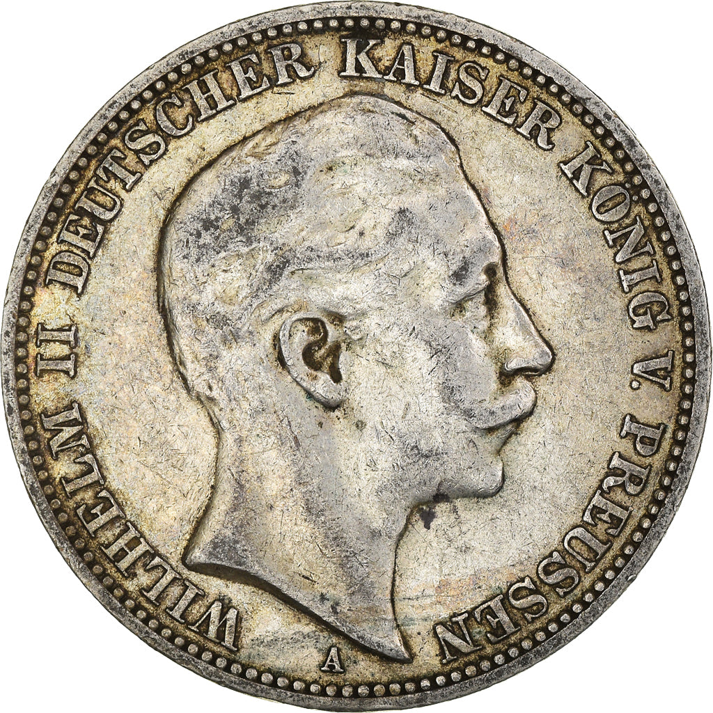 Moneta, Stati tedeschi, Prussia., Wilhelm II, 3 Mark, 1910, Berlin, MB, Argento