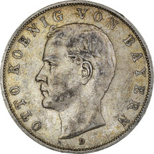 Coin, German States, Bavaria., Otto, 3 Mark, 1909, Munich, VF(20-25), Silver
