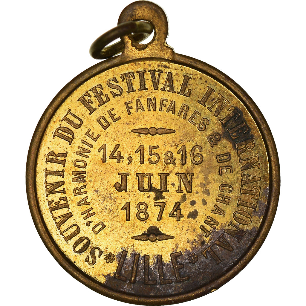 França, Medal, Lille, Festival international, Culture, 1874, Fanfares & Chant