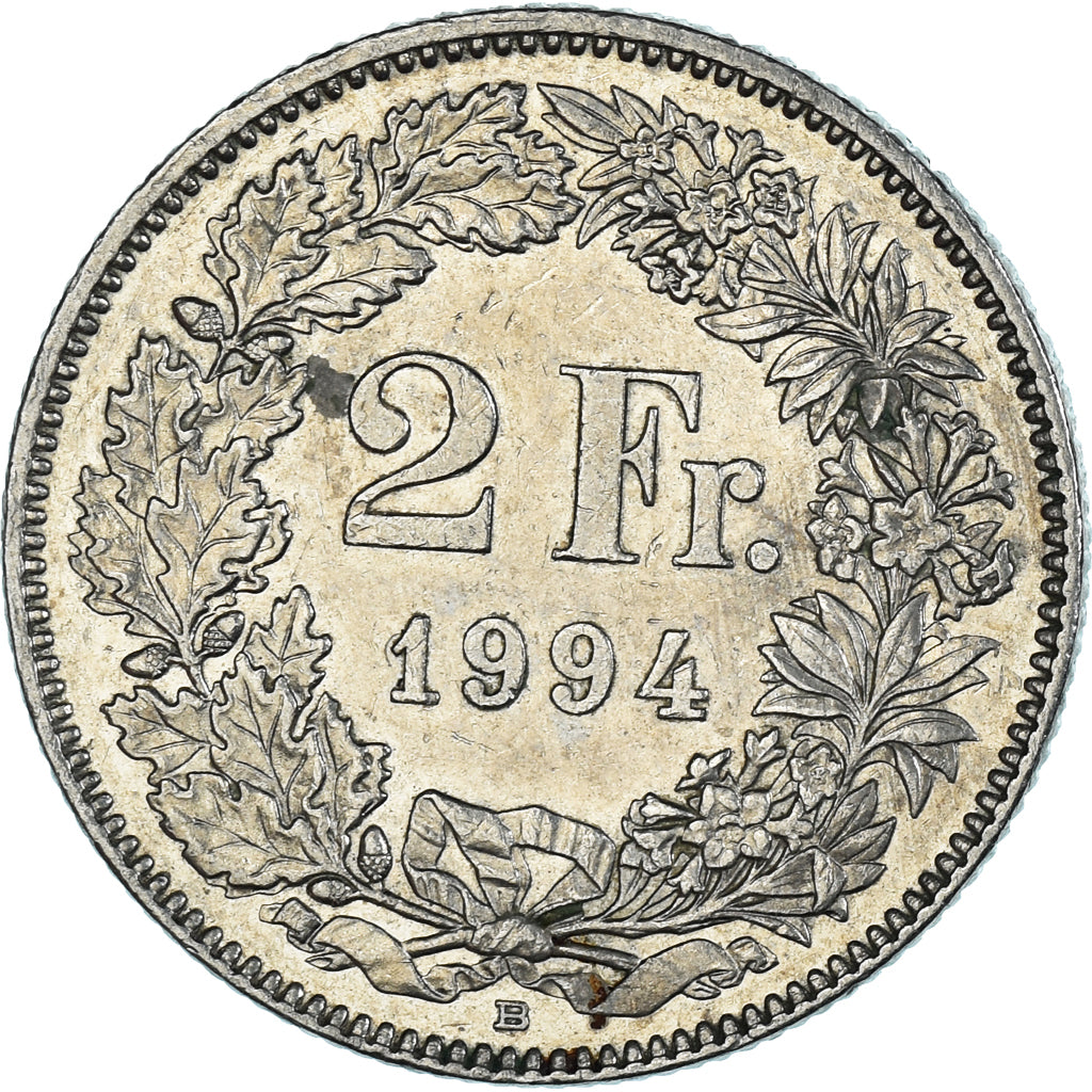 Monnaie, Suisse, 2 Francs, 1994