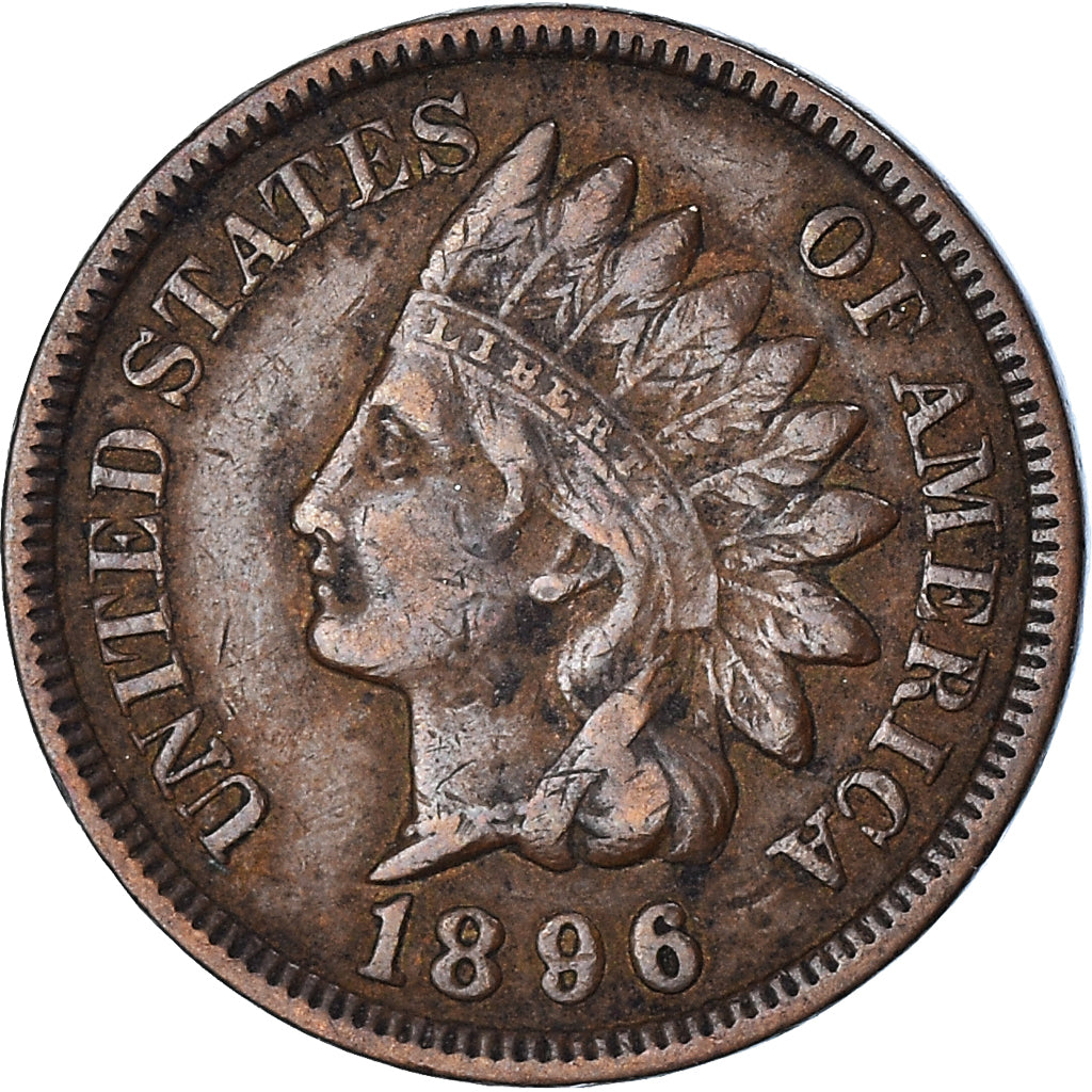 Coin, United States, Indian Head, Cent, 1896, Philadelphia, EF(40-45), Bronze