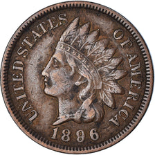 Coin, United States, Indian Head, Cent, 1896, Philadelphia, EF(40-45), Bronze
