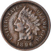 Coin, United States, Indian Head, Cent, 1896, Philadelphia, EF(40-45), Bronze