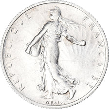 Coin, France, 2 Francs, 1917, Paris, Semeuse, AU(55-58), Silver, KM:845.1