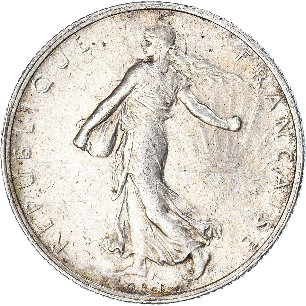 Coin, France, 2 Francs, 1919, Paris, Semeuse, EF(40-45), Silver, KM:845.1