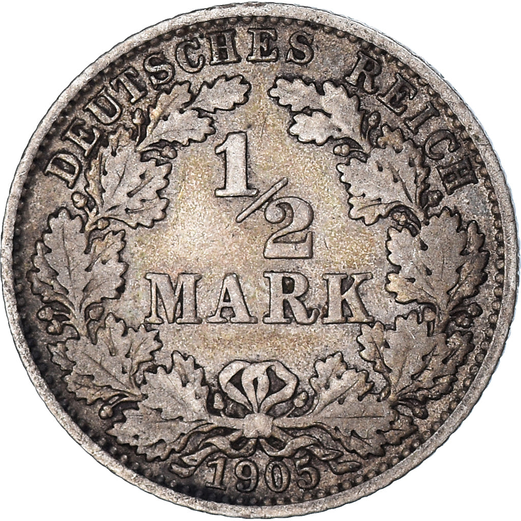 Münze, Deutsch Staaten, 1/2 Mark, 1905, Muldenhütten, S, Silber, KM:17