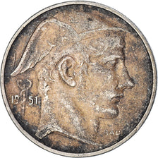 Moneda, Bélgica, Leopold III, 20 Franken, 1951, Royal Belgium Mint, BC+, Plata