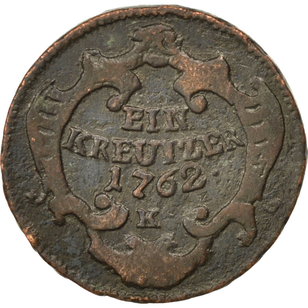 AUSTRIA, Kreuzer, 1762, Kremnitz, KM #1993, VF(20-25), Copper, 11.02