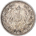 Coin, German States, 1/2 Mark, 1915, Stuttgart, VF(20-25), Silver, KM:17