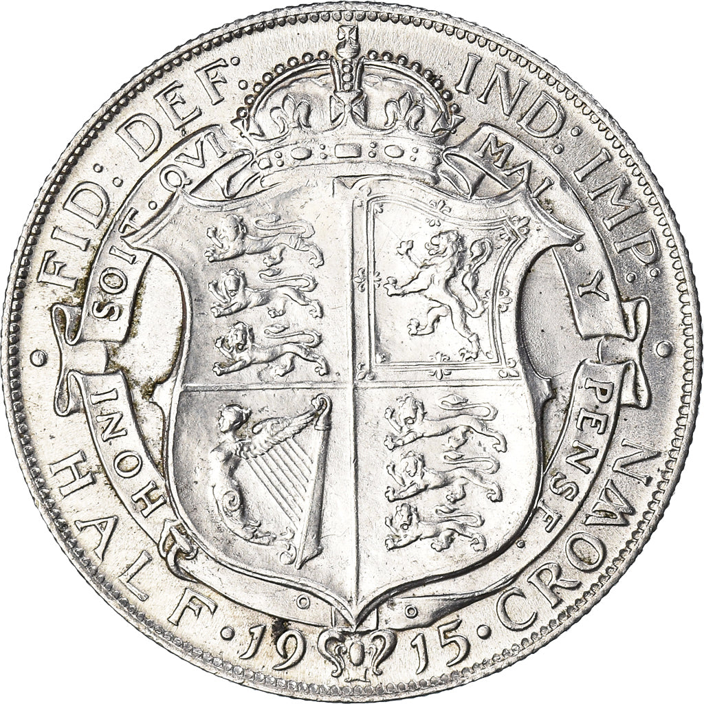 Coin, Great Britain, George V, 1/2 Crown, 1915, British Royal Mint, EF(40-45)