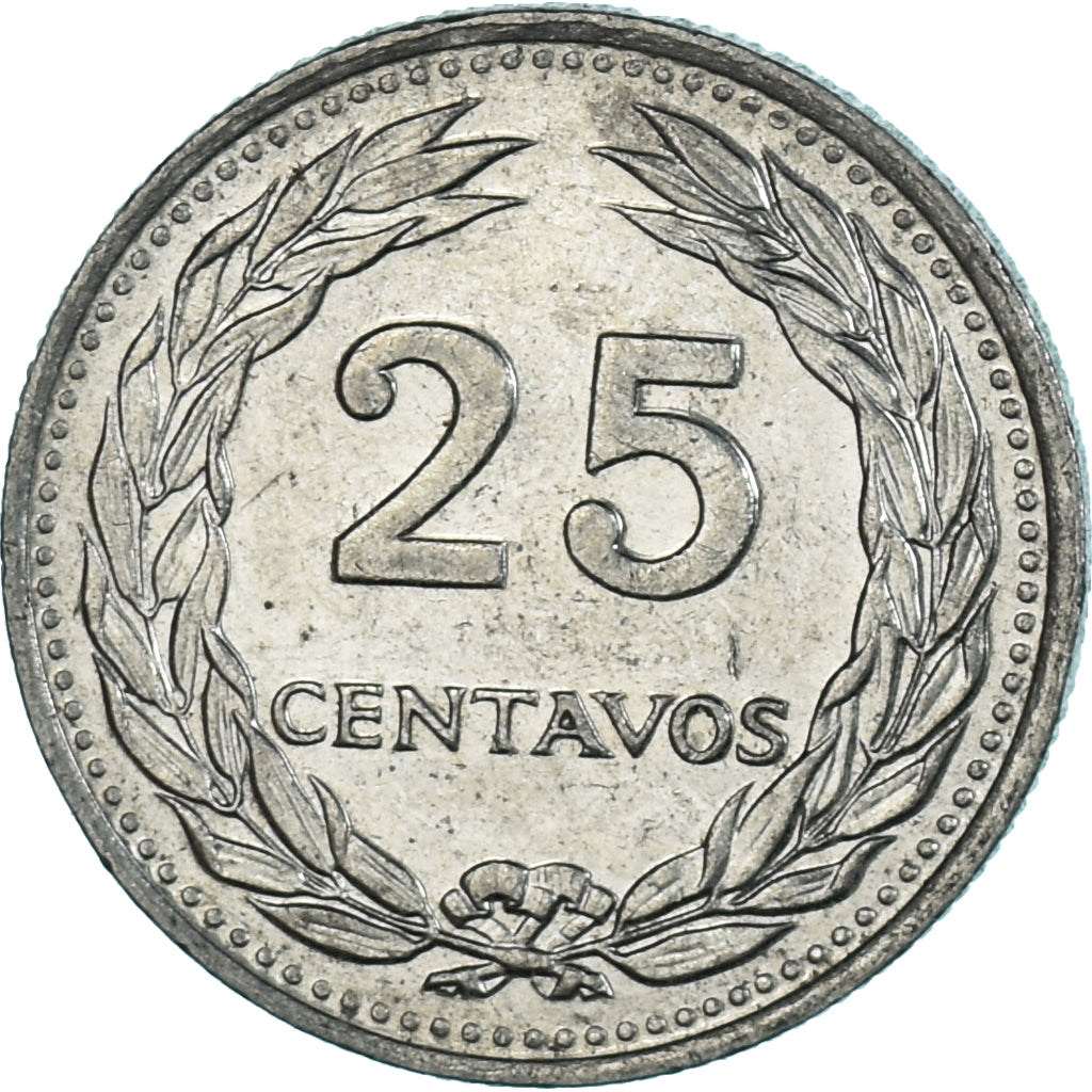 Moeda, El Salvador, 25 Centavos, 1977