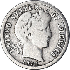 Moneta, Stati Uniti, Barber Dime, Dime, 1914, Philadelphia, MB, Argento, KM:113