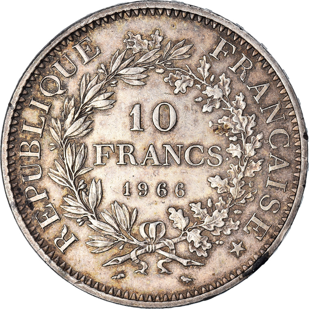 Coin, France, Hercule, 10 Francs, 1966, Paris, EF(40-45), Silver, KM:932